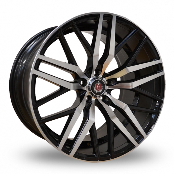 NEW 20" AXE EX30 ALLOY WHEELS IN GLOSS BLACK WITH POLISHED FACE, DEEP CONCAVE, WIDER 10" REAR